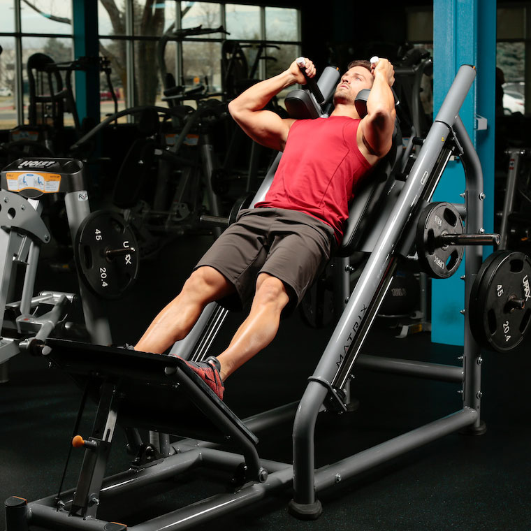 Squat machine guidée